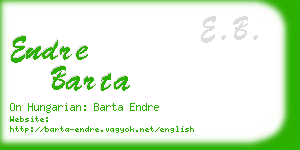 endre barta business card